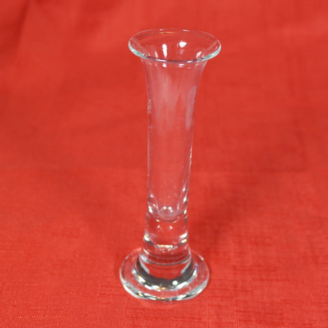 Small Slim Clear Glass Stem Vase