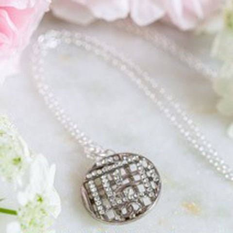CC Diamante Vintage Button Necklace