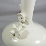 White Ceramic Vase with 3D Flowers