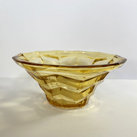 Amber Depression Glass Dessert Bowl
