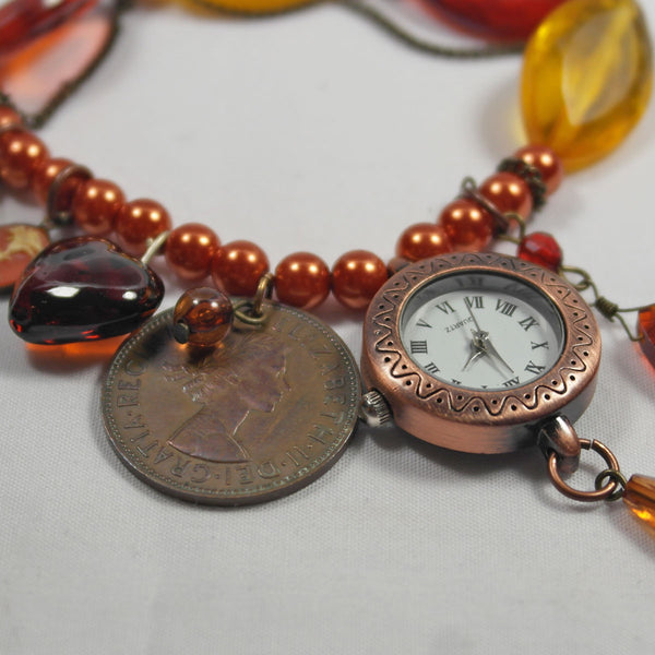 Amber Charm Bracelet Watch