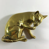 Vintage Brass Cat Ornament