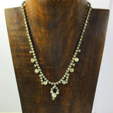 Vintage diamante clear rhinestone choker necklace