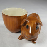 Quail Pottery Tan Guinea Pig Egg Cup