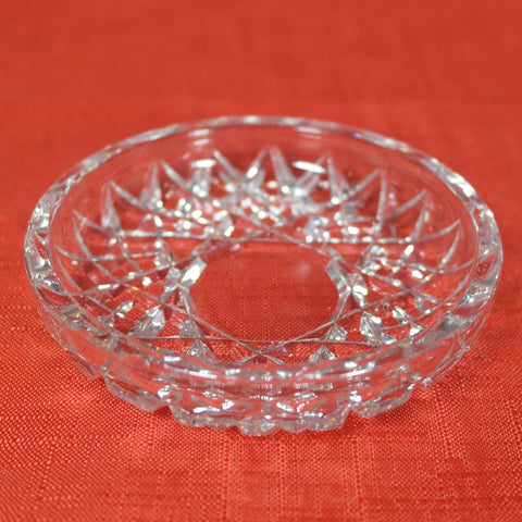 Cut Crystal Clear Glass Trinket Dish