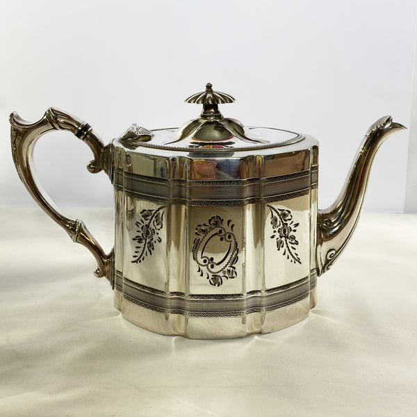 Victorian James Dixon & Son Silver Plate Tea Set