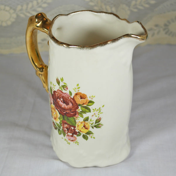 Large Ceramic Rose Print Jug Vase