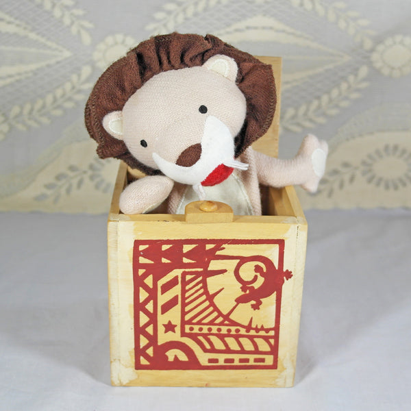 Lion Jack in the Box Wooden Toy