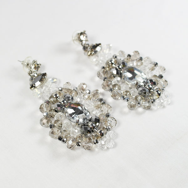 Statement Crystal Diamante Drop Earrings