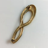 Infinity Figure of Eight Blue Enamel and Gold Plated Unsigned Monet Design