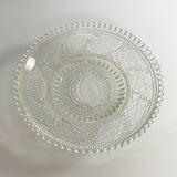 Six Textured Pressed Glass Shallow Dishes