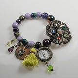 Purple Charm Bracelet Watch