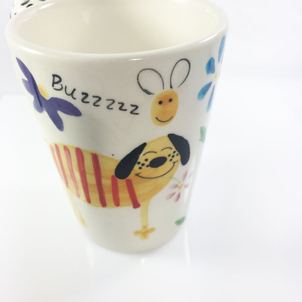 Rayware coffee mug with dog on handle