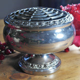 Hire Silver plate rose bowls. Rural Magpie event style hire.