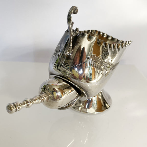 Silver Plate Sugar Scuttle with Scoop
