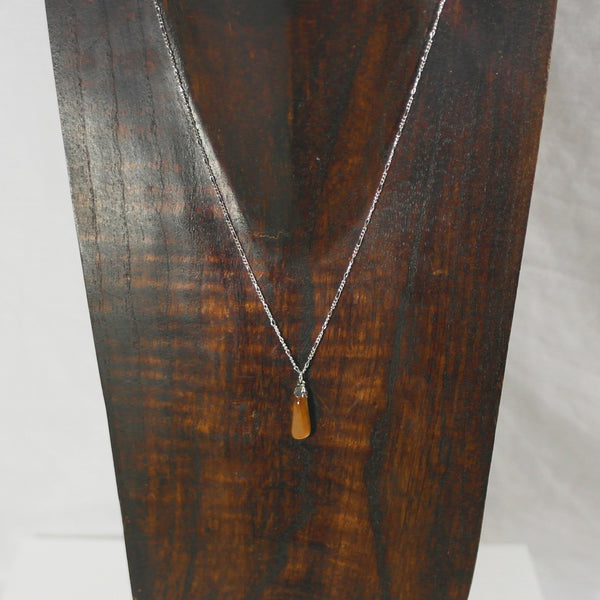 sterling silver tigers eye charm necklace