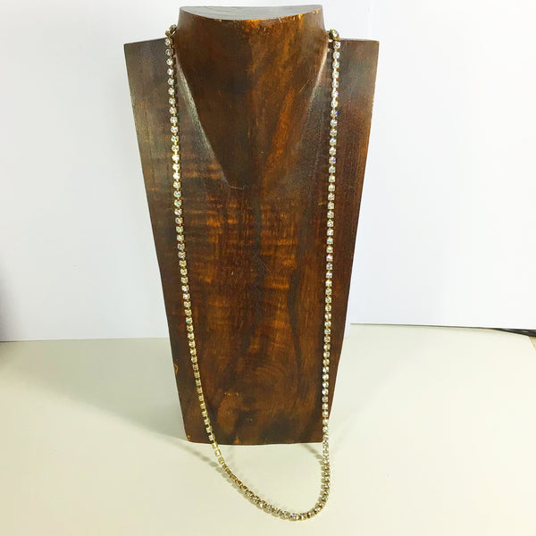 Vintage Diamante Opera length necklace